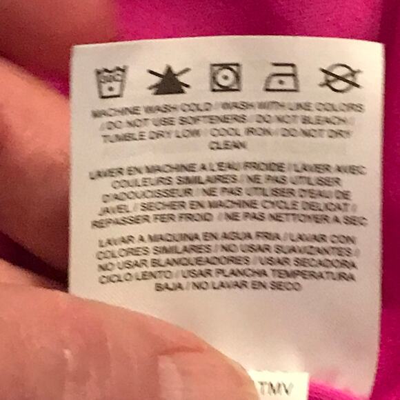 Nike Womens Top Dri Fit Bright Pink Gray Short Sleeve Button Front Nike Swoosh M - Picture 7 of 8